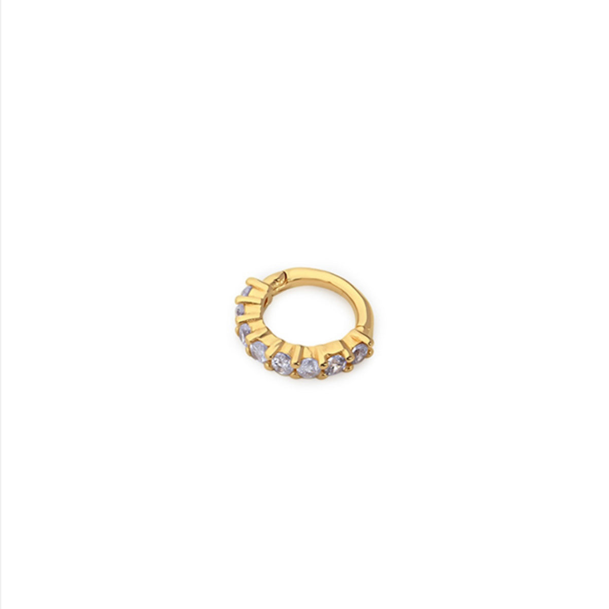 14 K Taşlı Halka Piercing