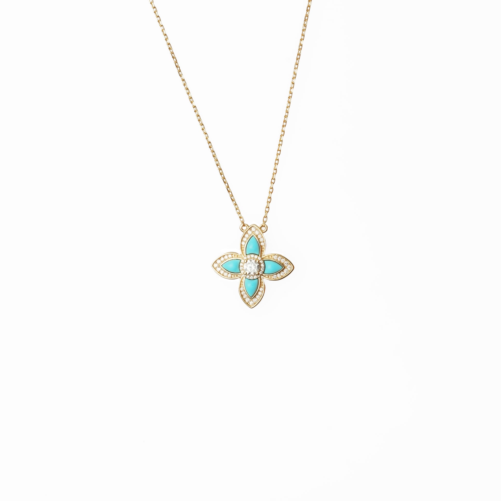 Flower Turquoise Necklace