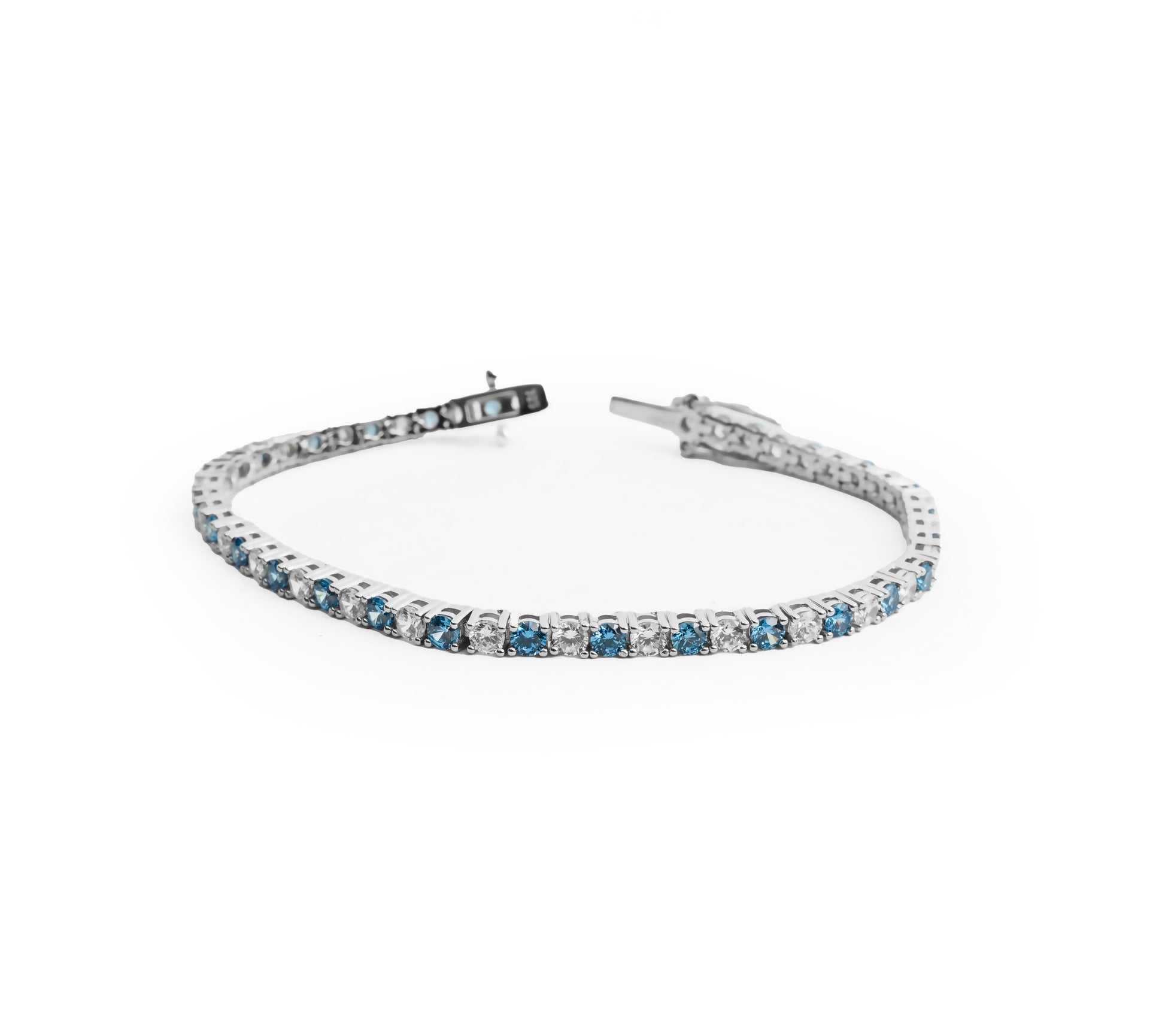 Blue and White Stone Waterway Bracelet