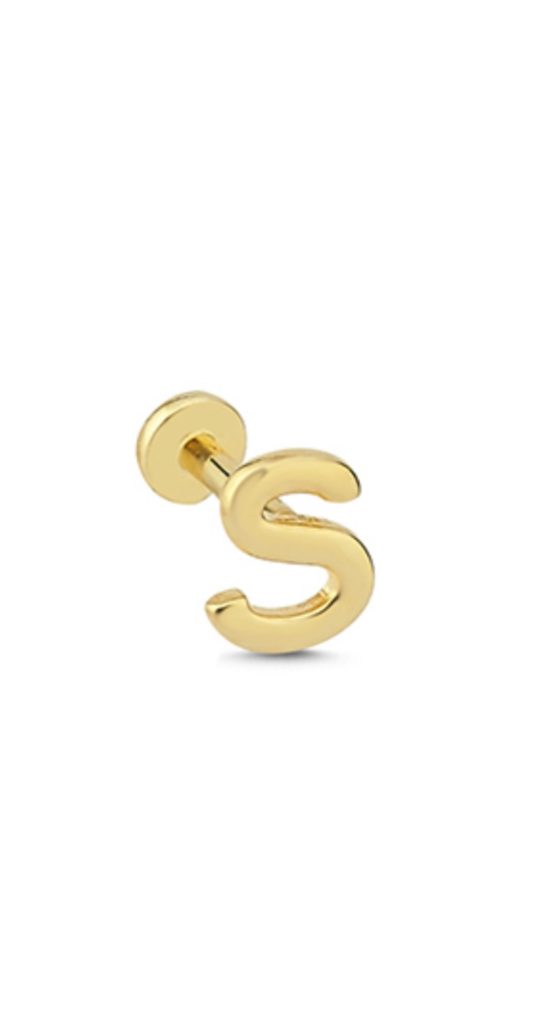 14 K Harf Piercing