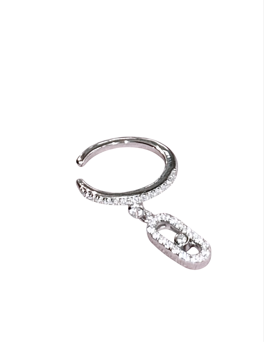 Taşlı Mes Ear Cuff Kıkırdak Küpe