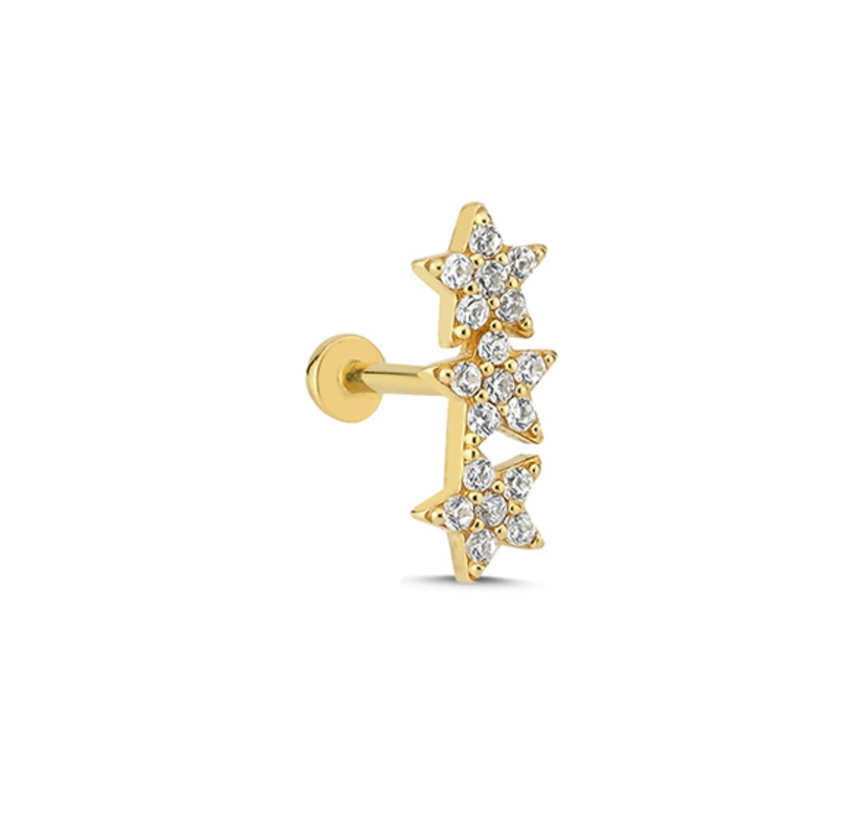 14 K Stars Piercing