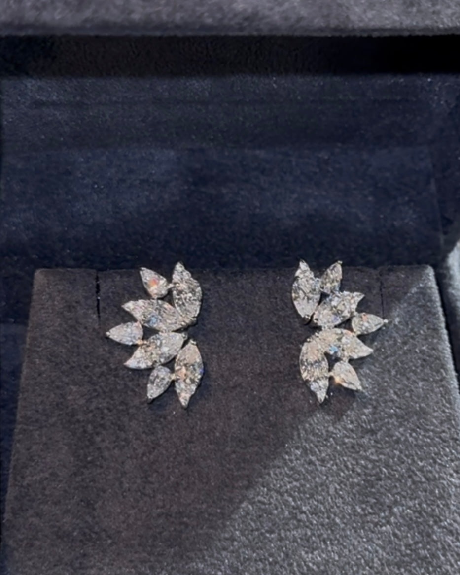 Marquise Cut Moissanite Earrings
