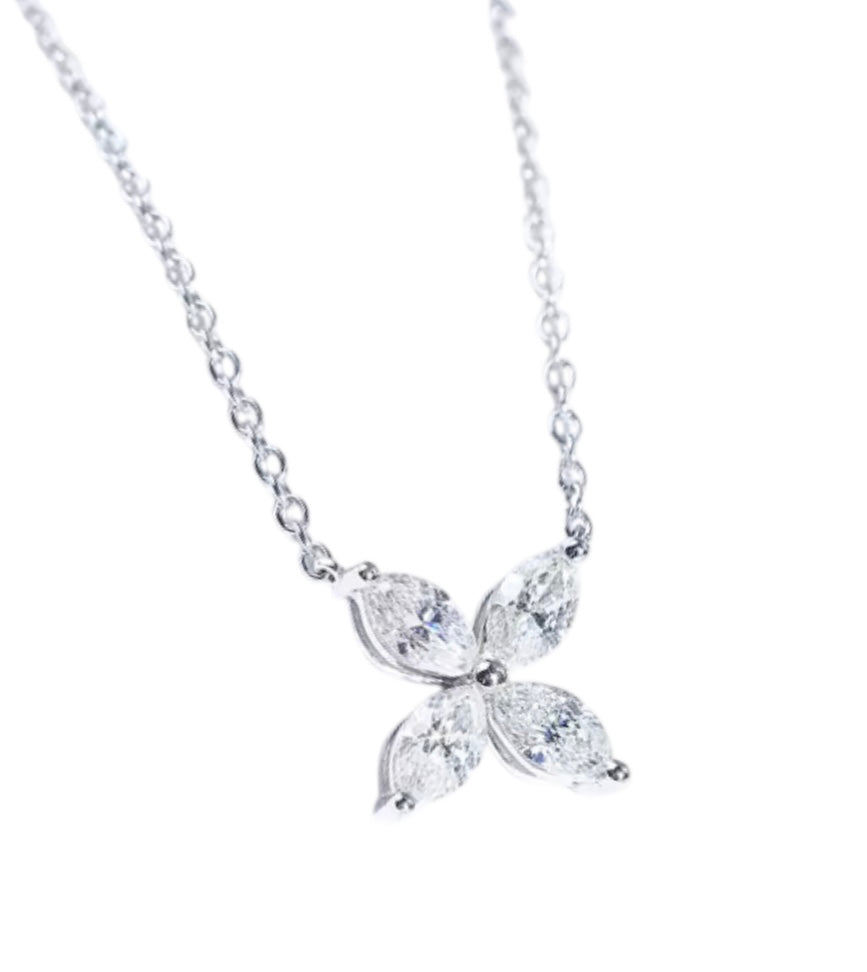 Mila Marquise Flower Necklace