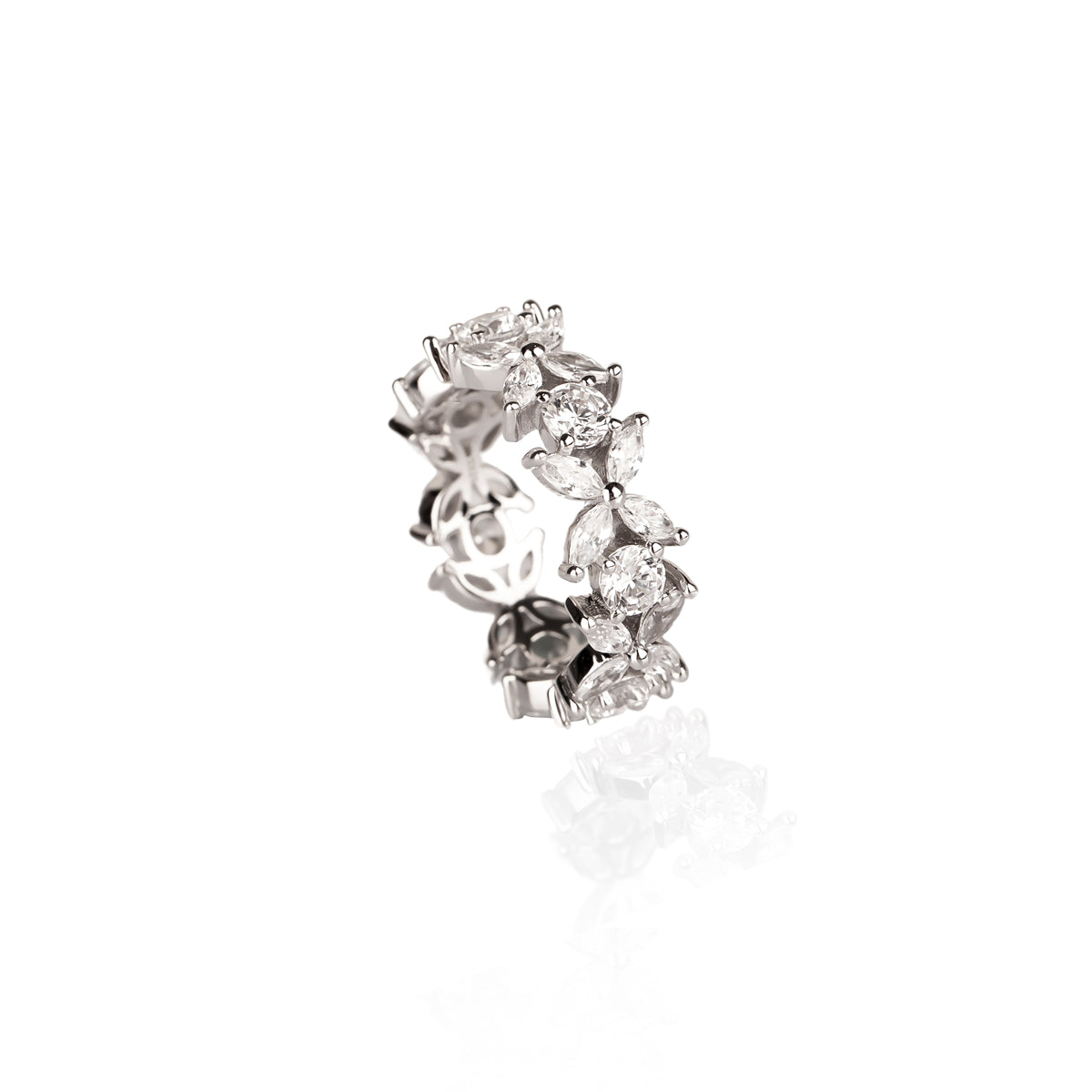 Marquise Flower Eternity Ring