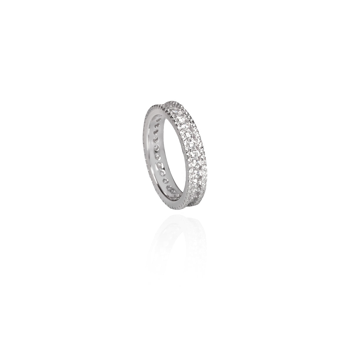 Baguette Eternity Ring with Stone in the Middle