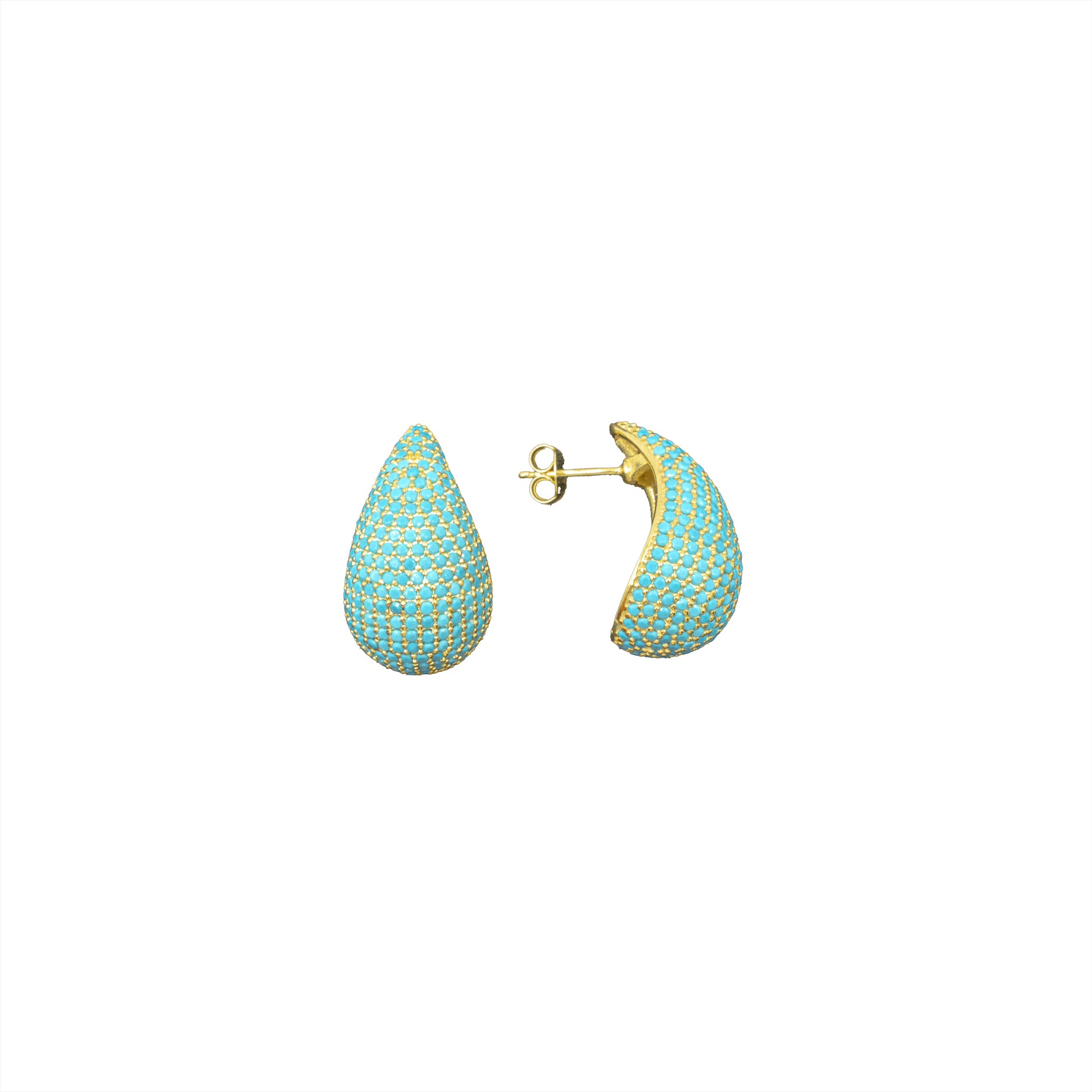 Turkuaz Tear Drop Küpe