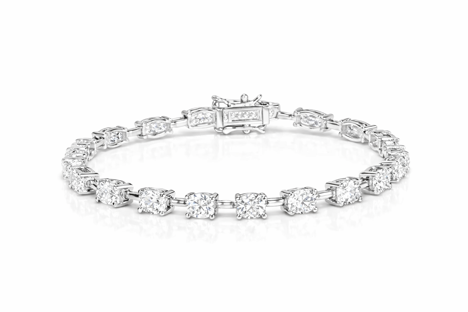 Round Kesim Mozanit Bileklik