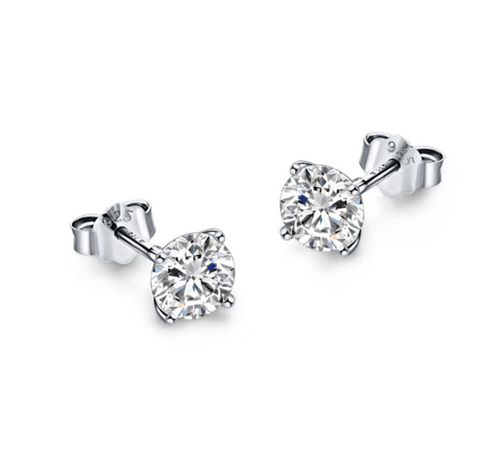 Classic Solitaire Moissanite Earring