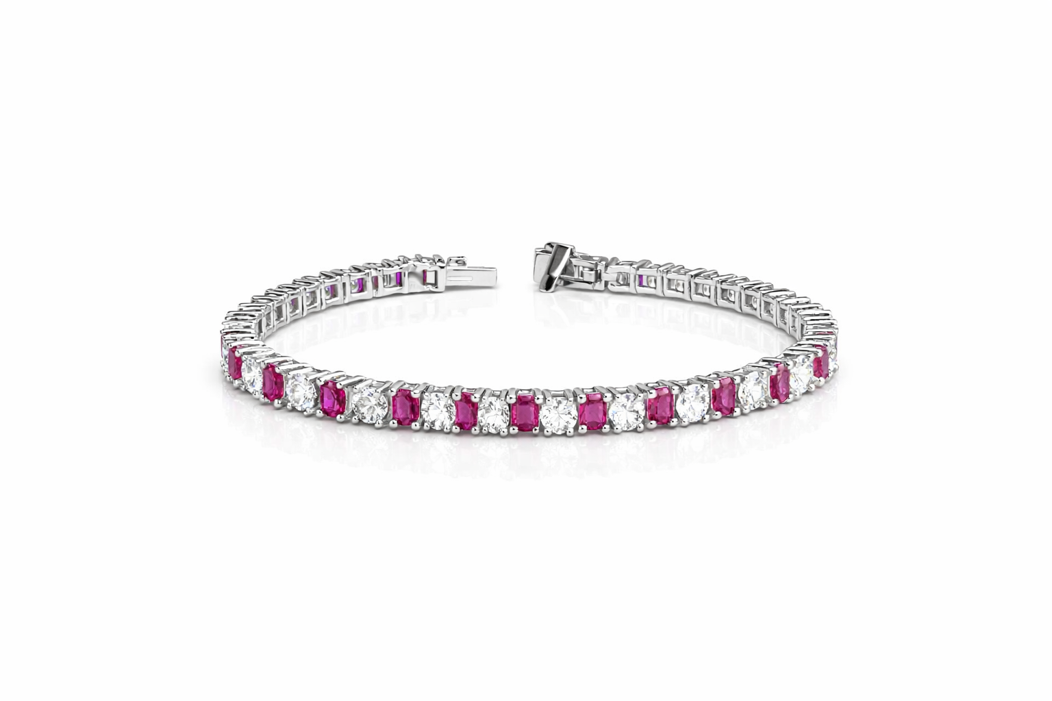 Mozanit Ruby Taşlı Suyolu Bileklik