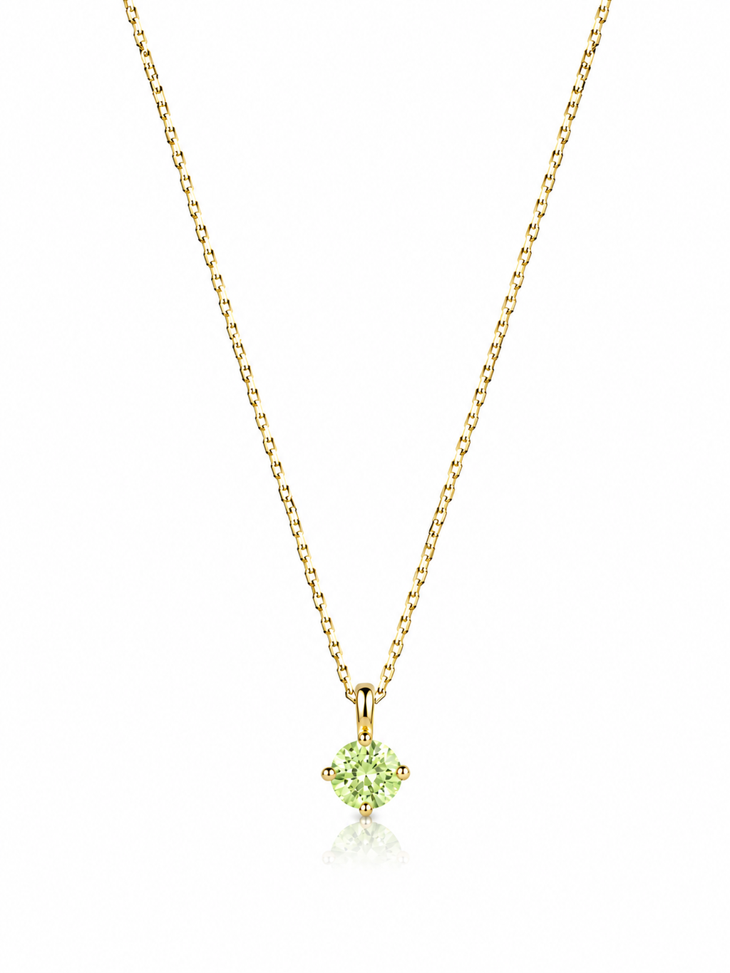 Ağustos Peridot Birthstone Kolye