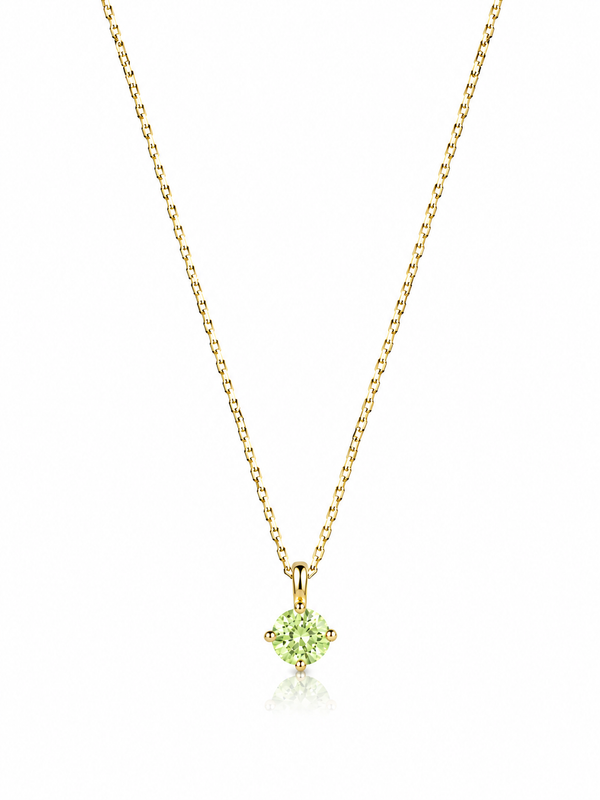Ağustos Peridot Birthstone Kolye