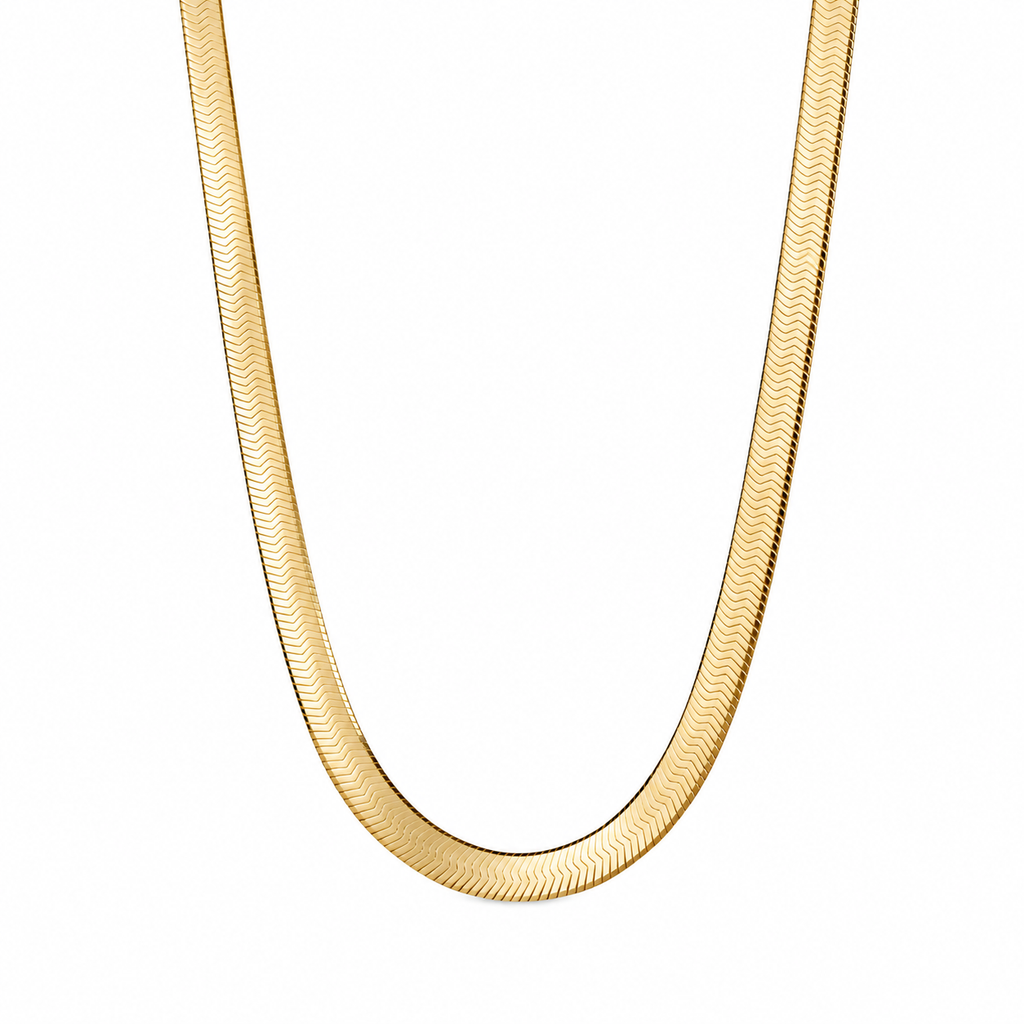Flat Italian Chain Thick Necklace