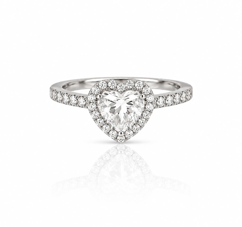 Heart Solitaire Ring