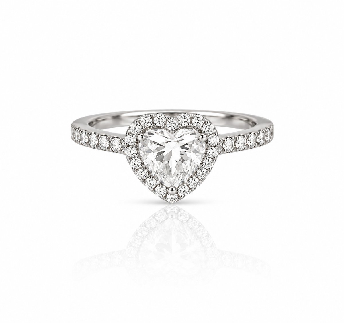 Heart Solitaire Ring