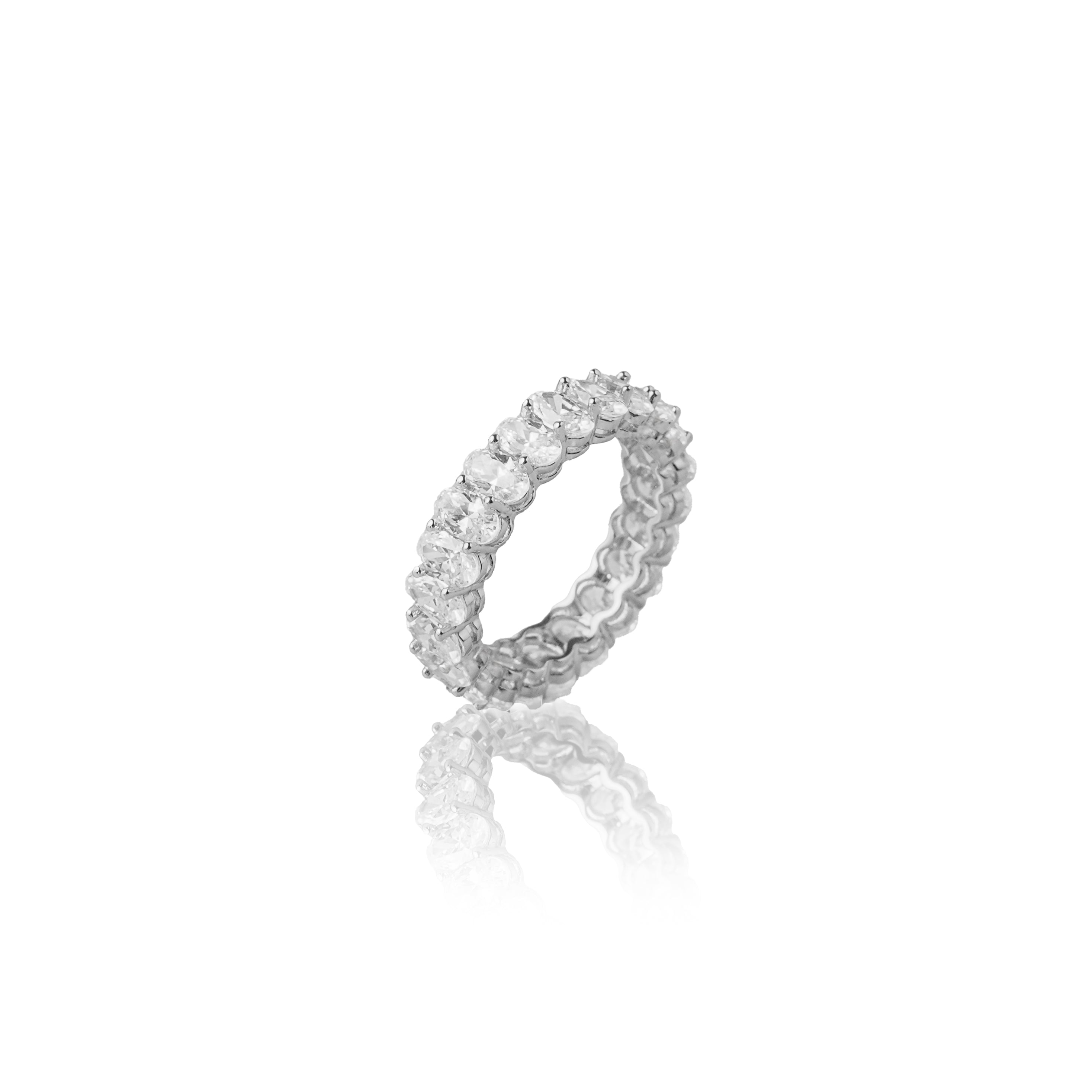 Oval Full Circle Moissanite Ring