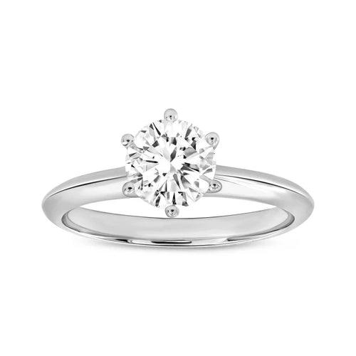Six Prong Classic Moissanite Solitaire Ring 2 ct