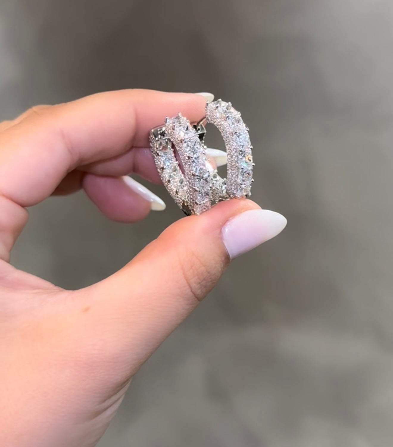 Yeni Moissanite Tamtur Halka Küpe