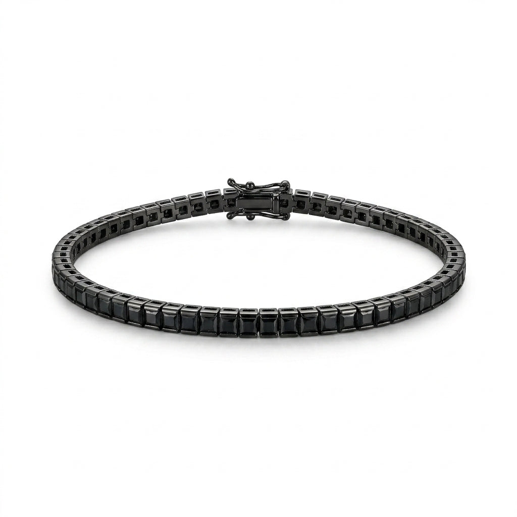 Siyah Rodyum Tennis Bileklik