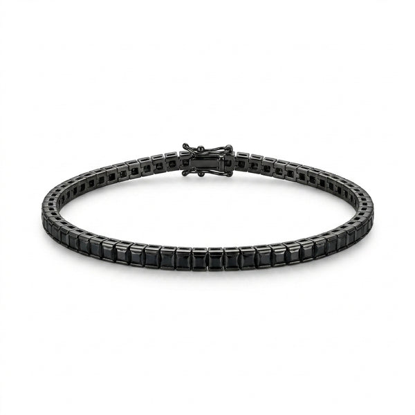 Siyah Rodyum Tennis Bileklik