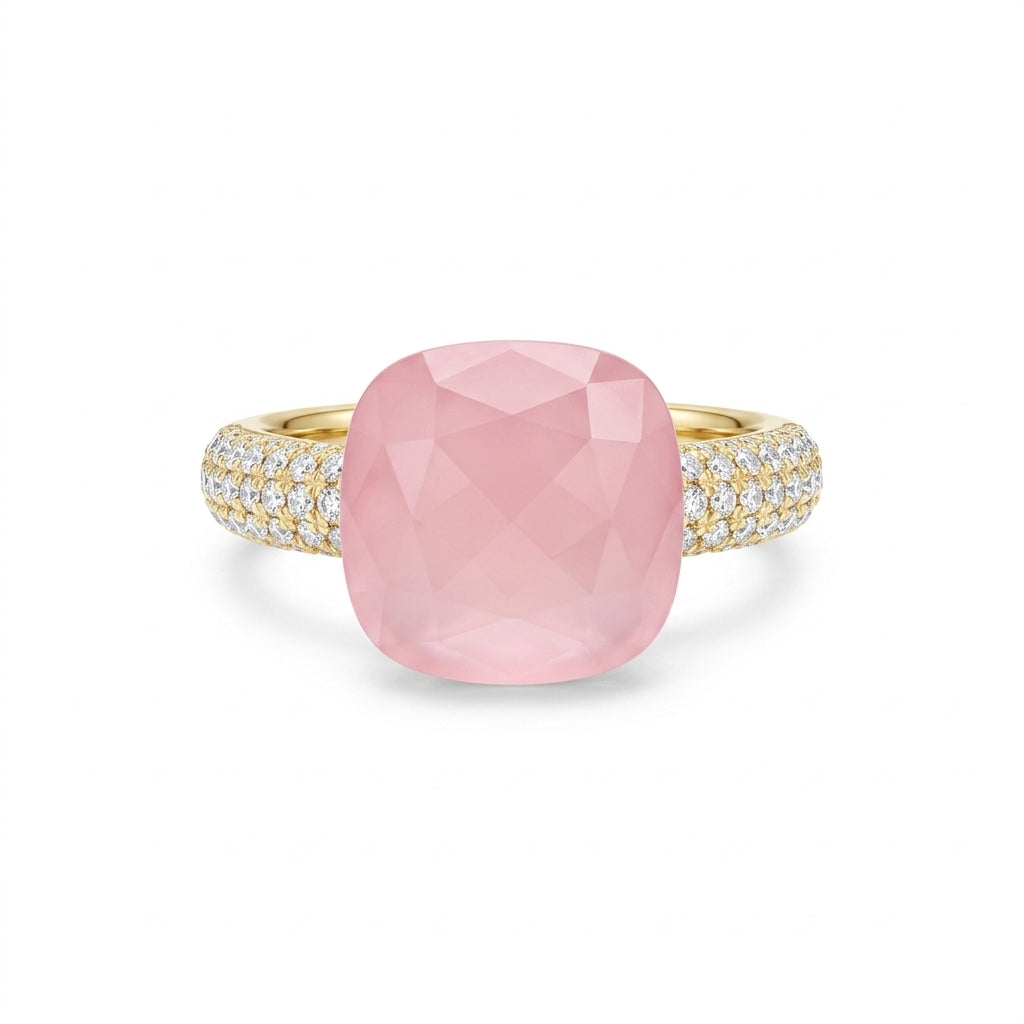 Blush Pembe Ice Cut Yüzük