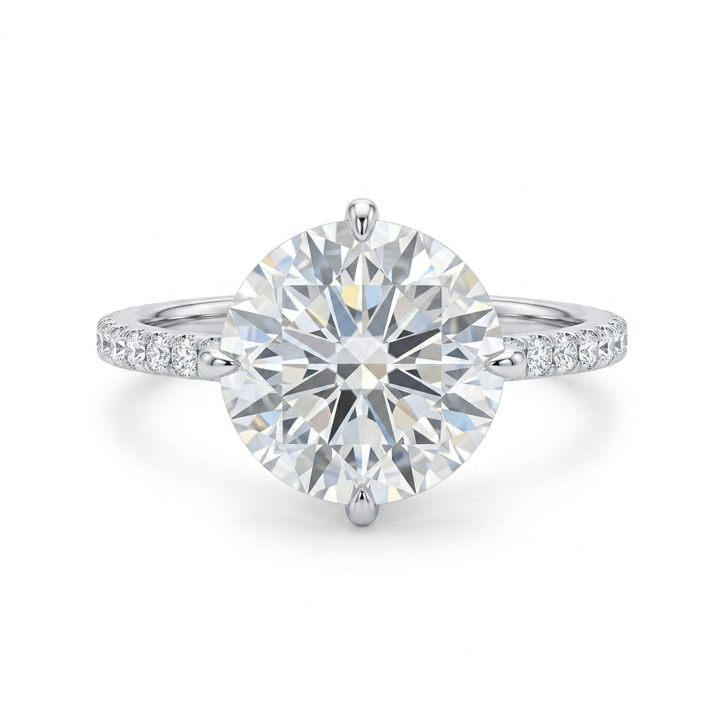 Hidden Halo Tek Taş Yüzük | 6.65 CT