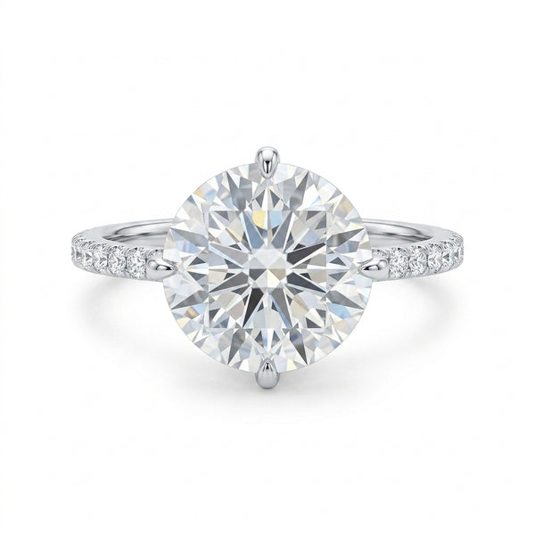 Hidden Halo Tek Taş Yüzük | 6.65 CT