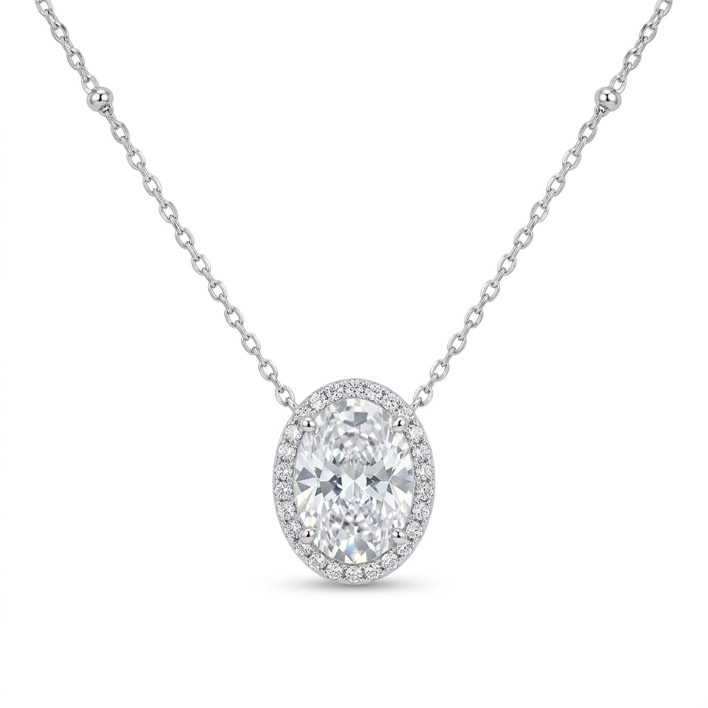 Stella Oval Mozanit Kolye
