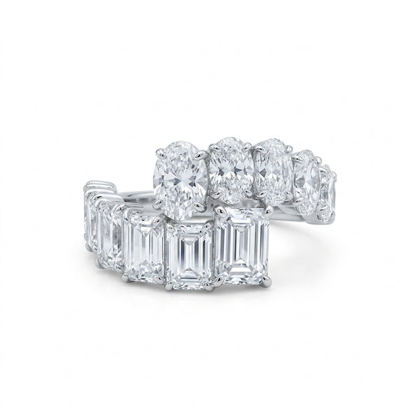 Bellini Oval Emerald Mozanit Yüzük