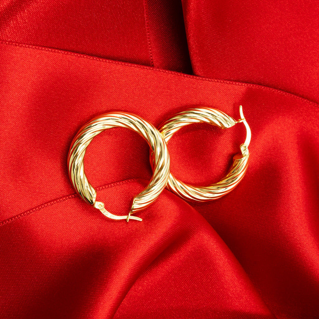 Hely Twisted Hoop Earrings