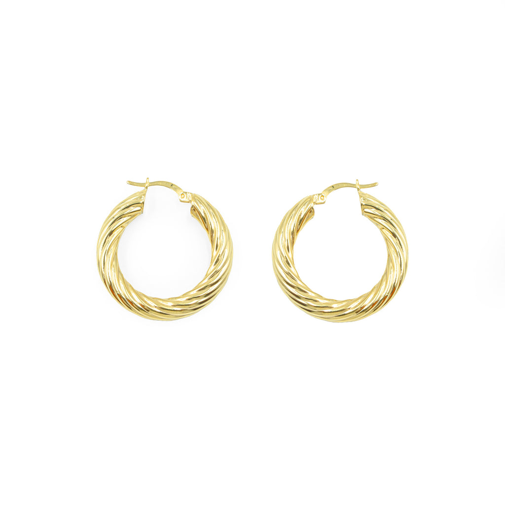 Hely Twisted Hoop Earrings