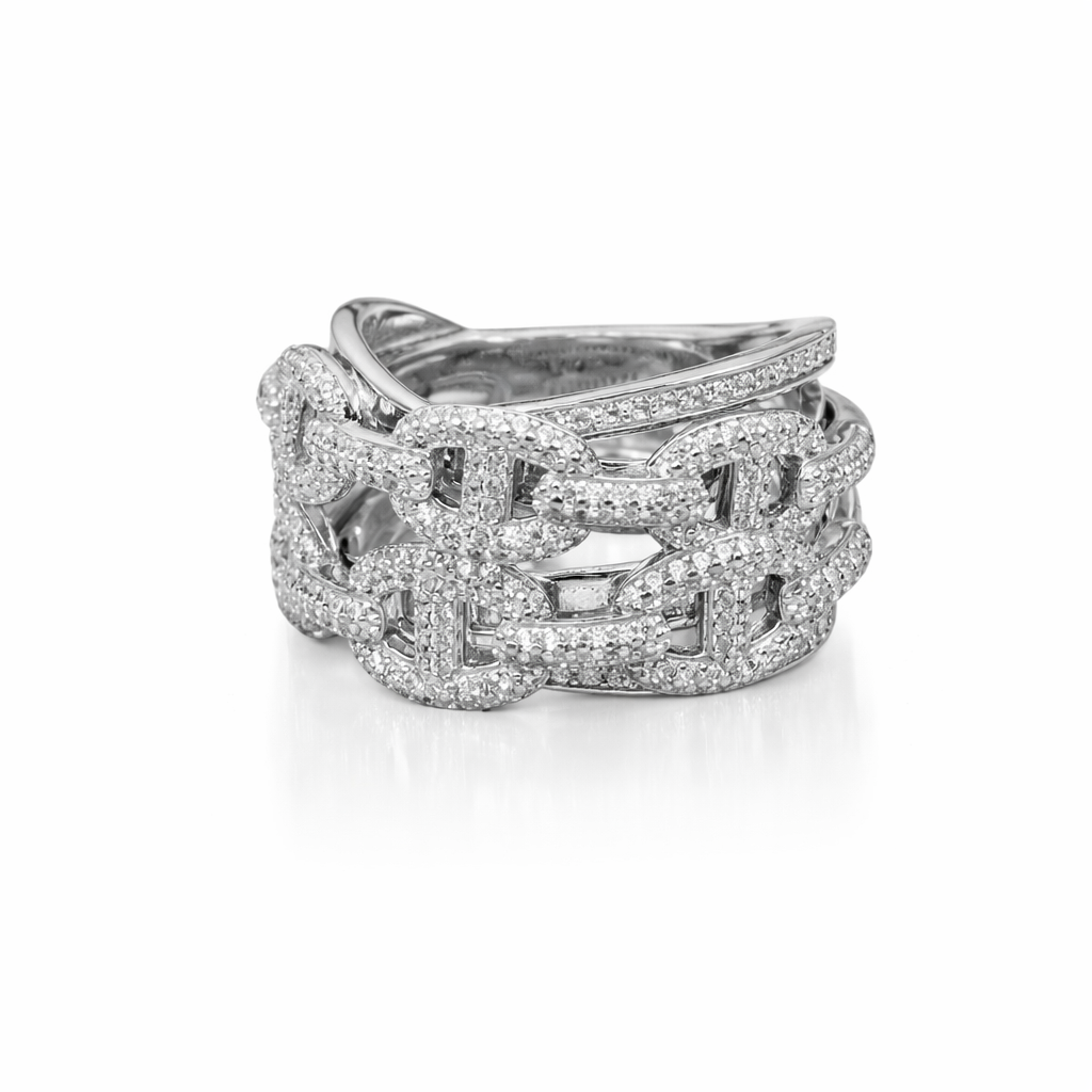 Hery Thick Ring with Stones