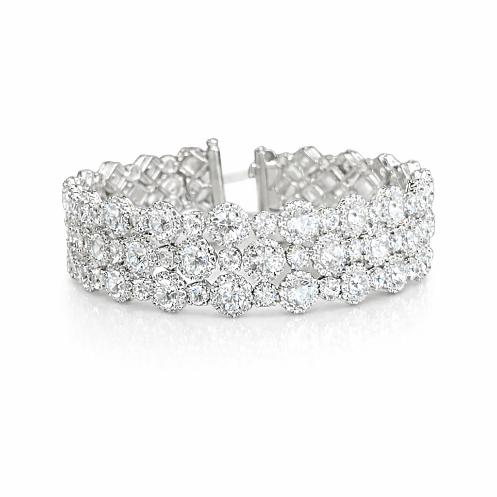 Üç Sıra Mozanit Bileklik