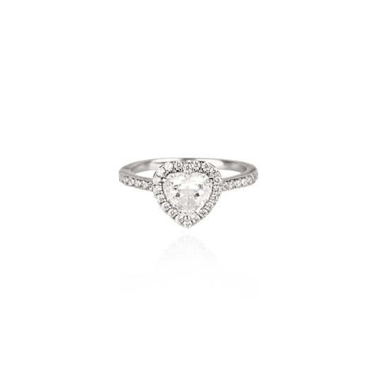 Heart Solitaire Ring