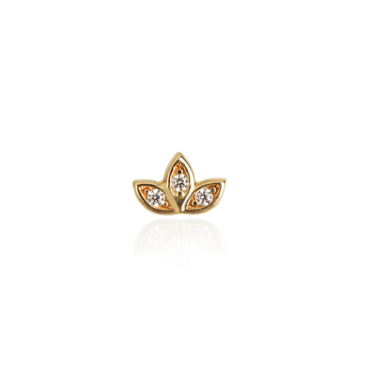 Lotus 14K Gold Piercing