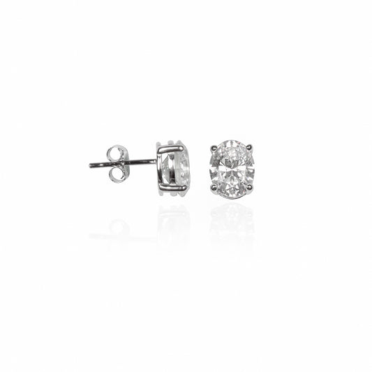 Oval Cut Moissanite Earrings