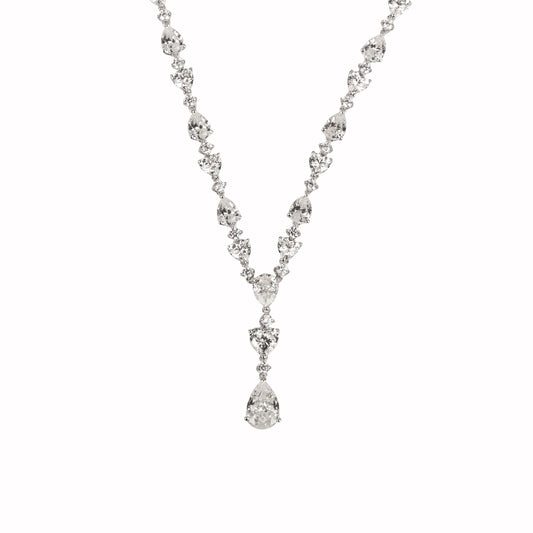 Teardrop Cut Moissanite Necklace