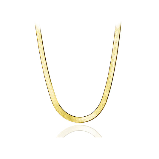 Flat Italian Chain Thick Necklace