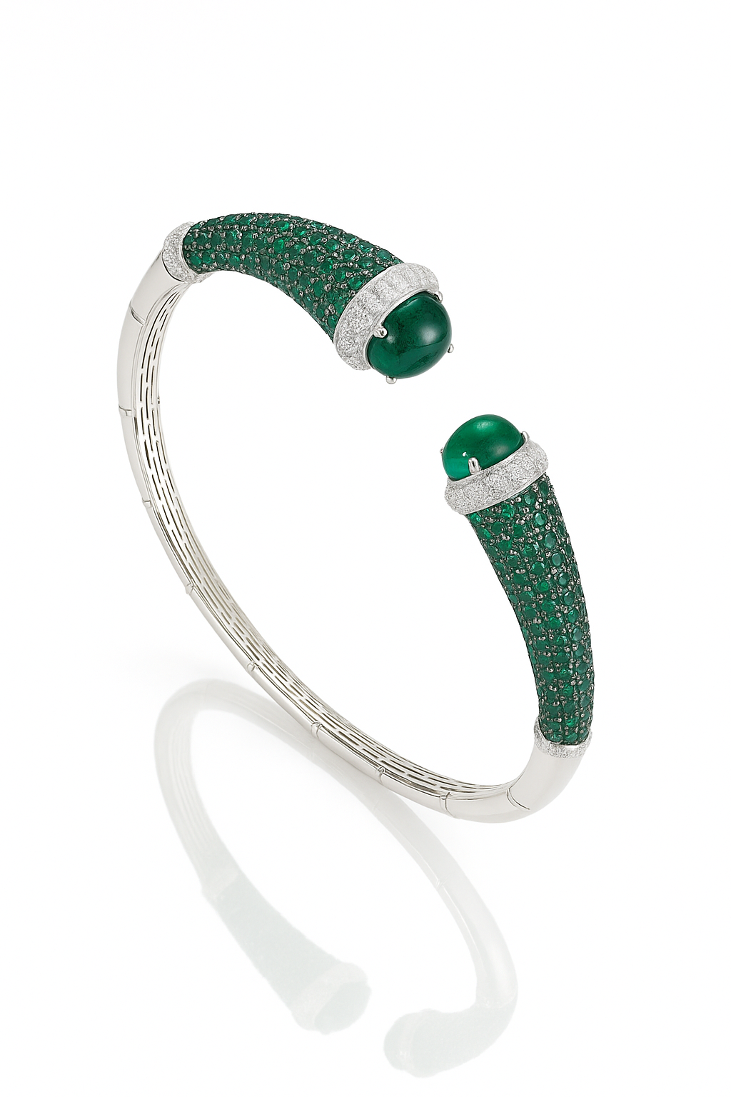 Green Stone Cuff Bracelet