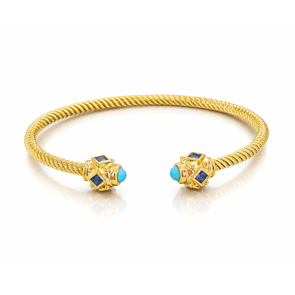Turkuaz İkili Kelepçe Bileklik
