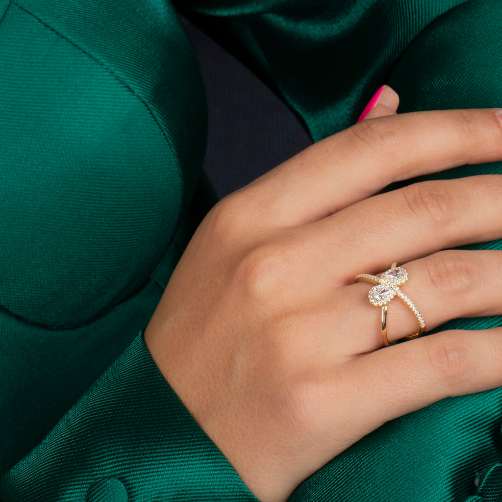 Minimal Damla Taşlı Yüzük