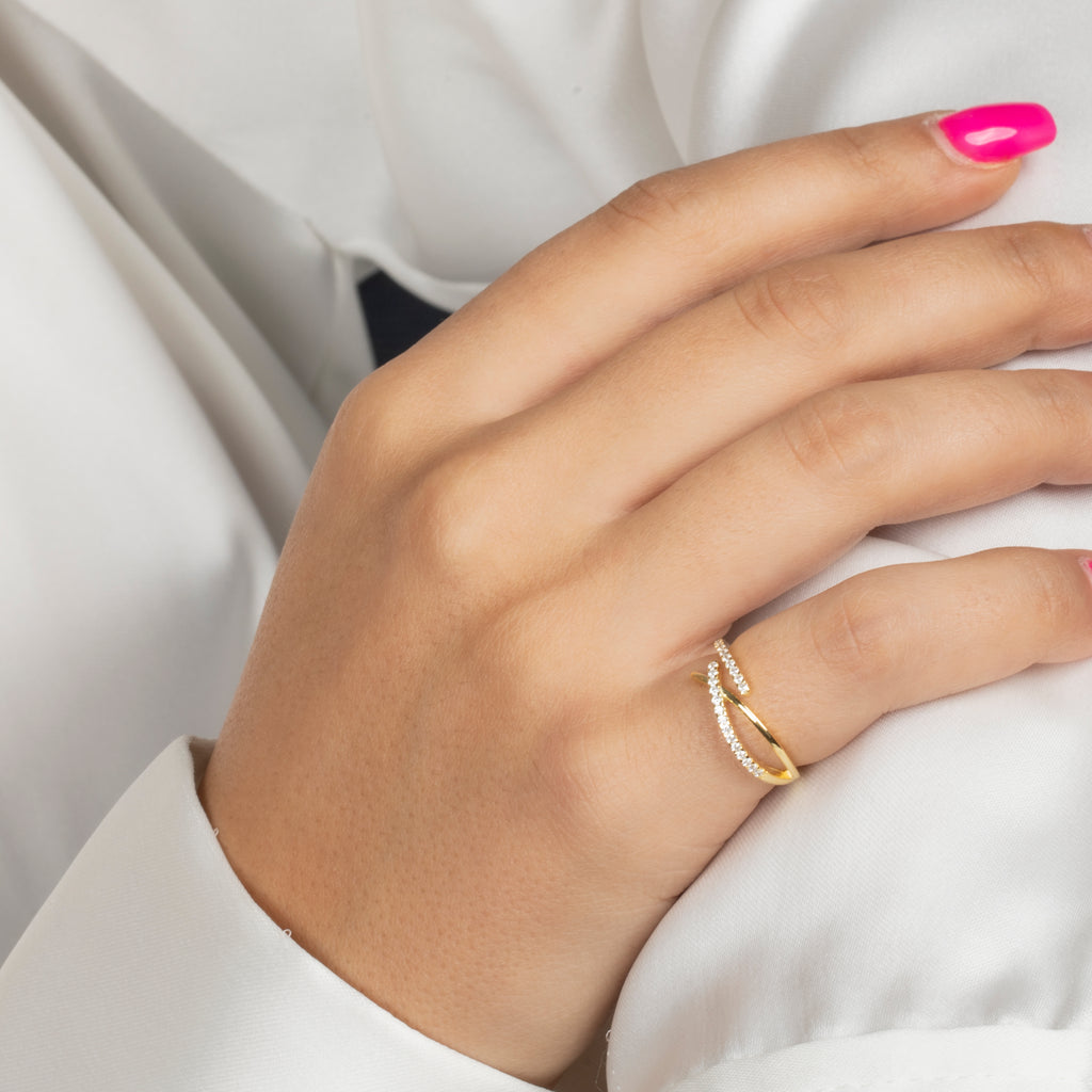 Minimal Taşlı Yüzük