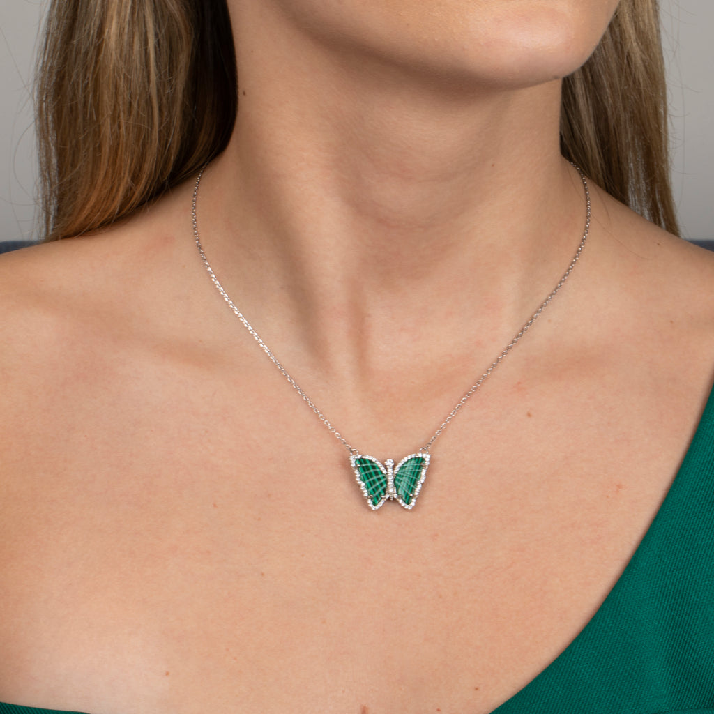 Yeşil Taşlı Malahit Kolye