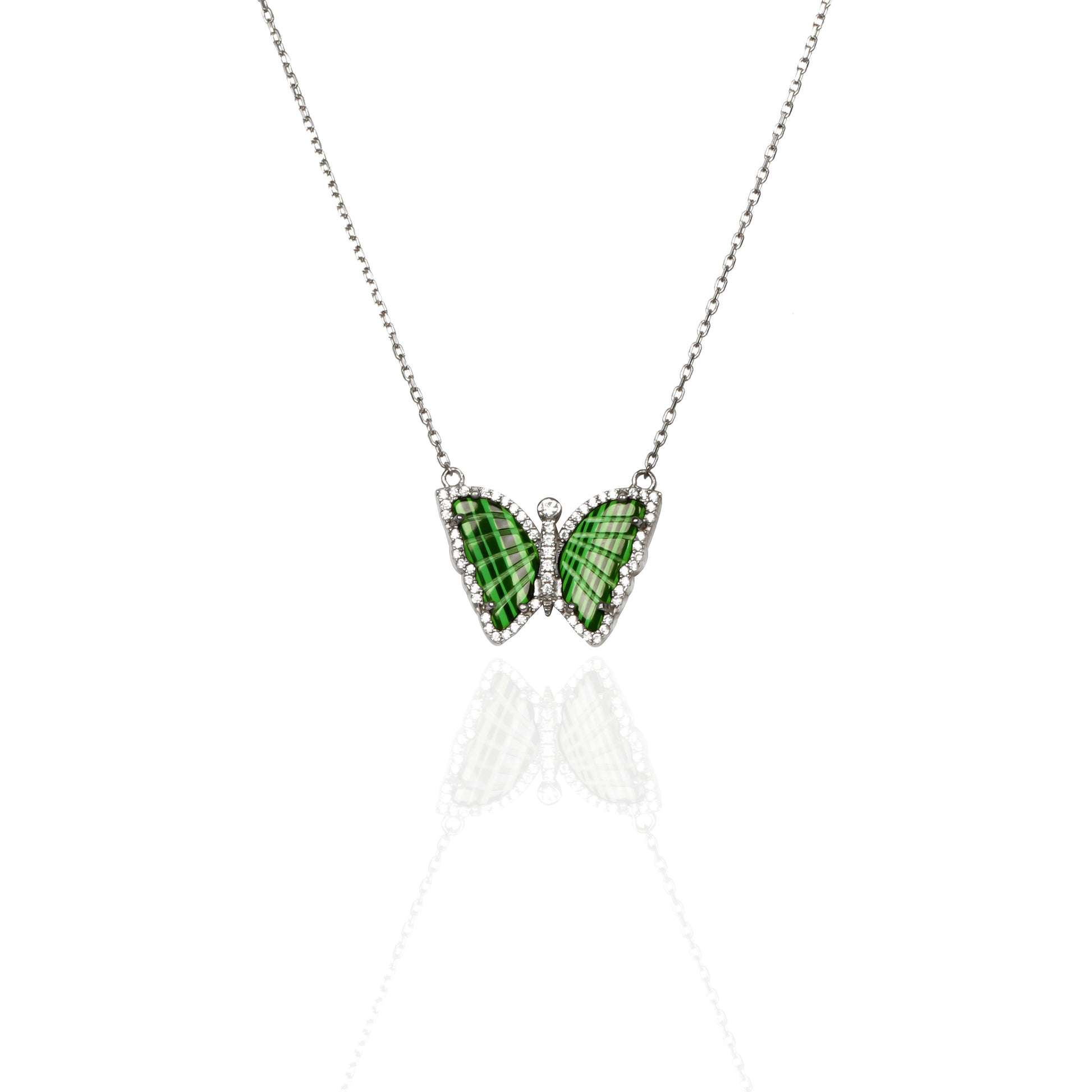 Yeşil Taşlı Malahit Kolye