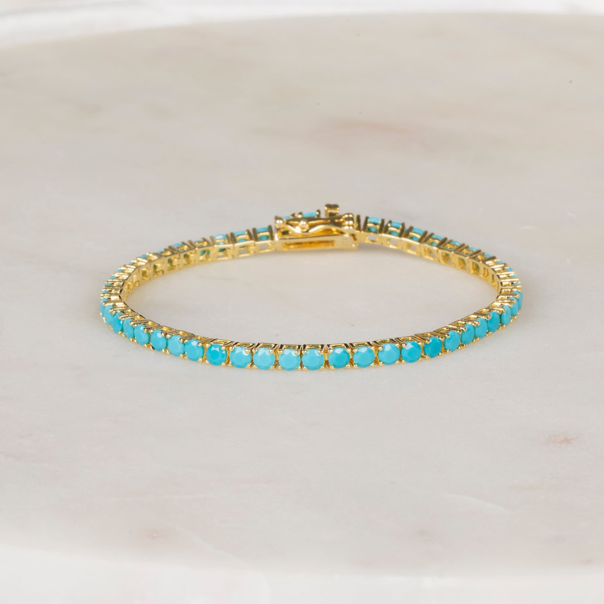 Turkuaz Taşlı Su Yolu Bileklik