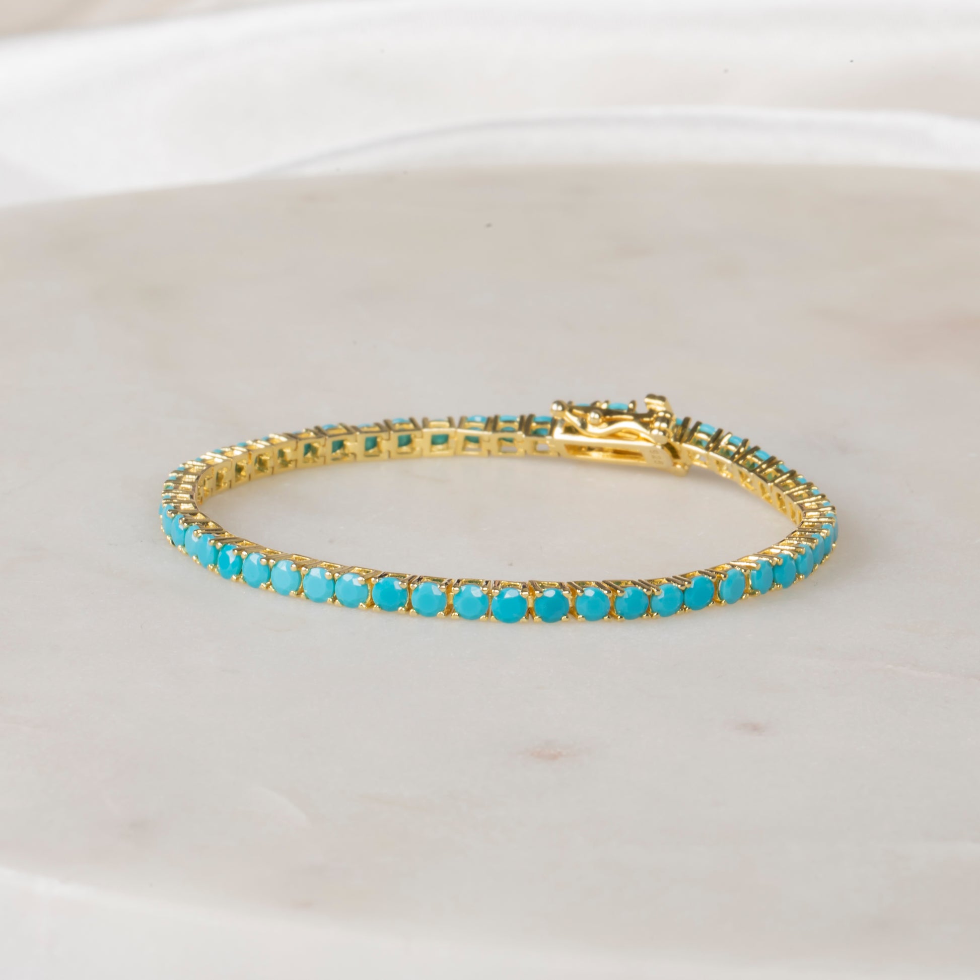 Turkuaz Taşlı Su Yolu Bileklik