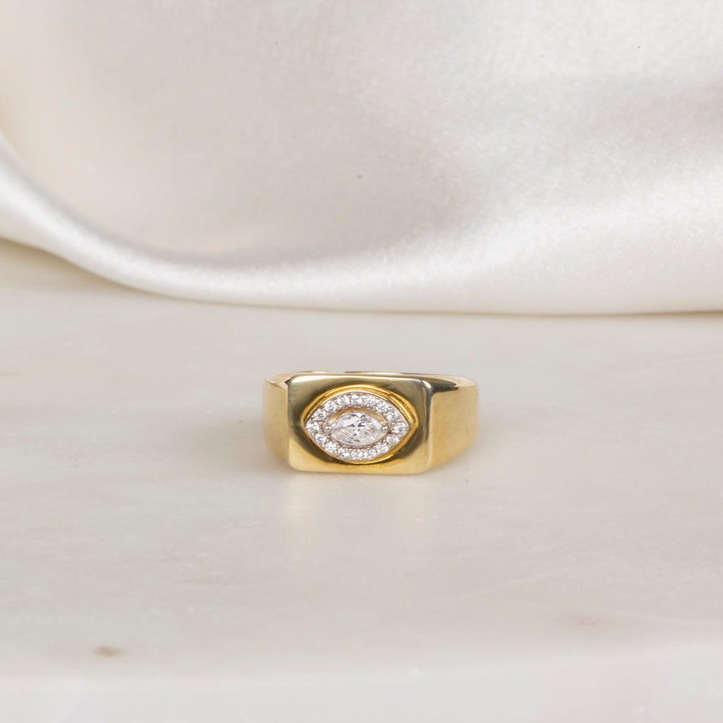 Minimal Nazar Göz Yüzük