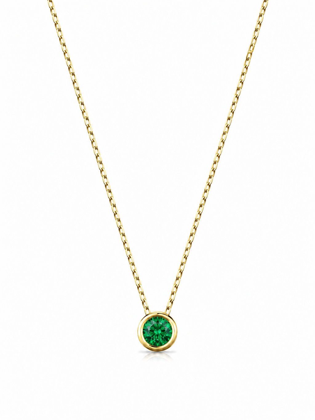 Mayıs Emerald Birthstone Kolye