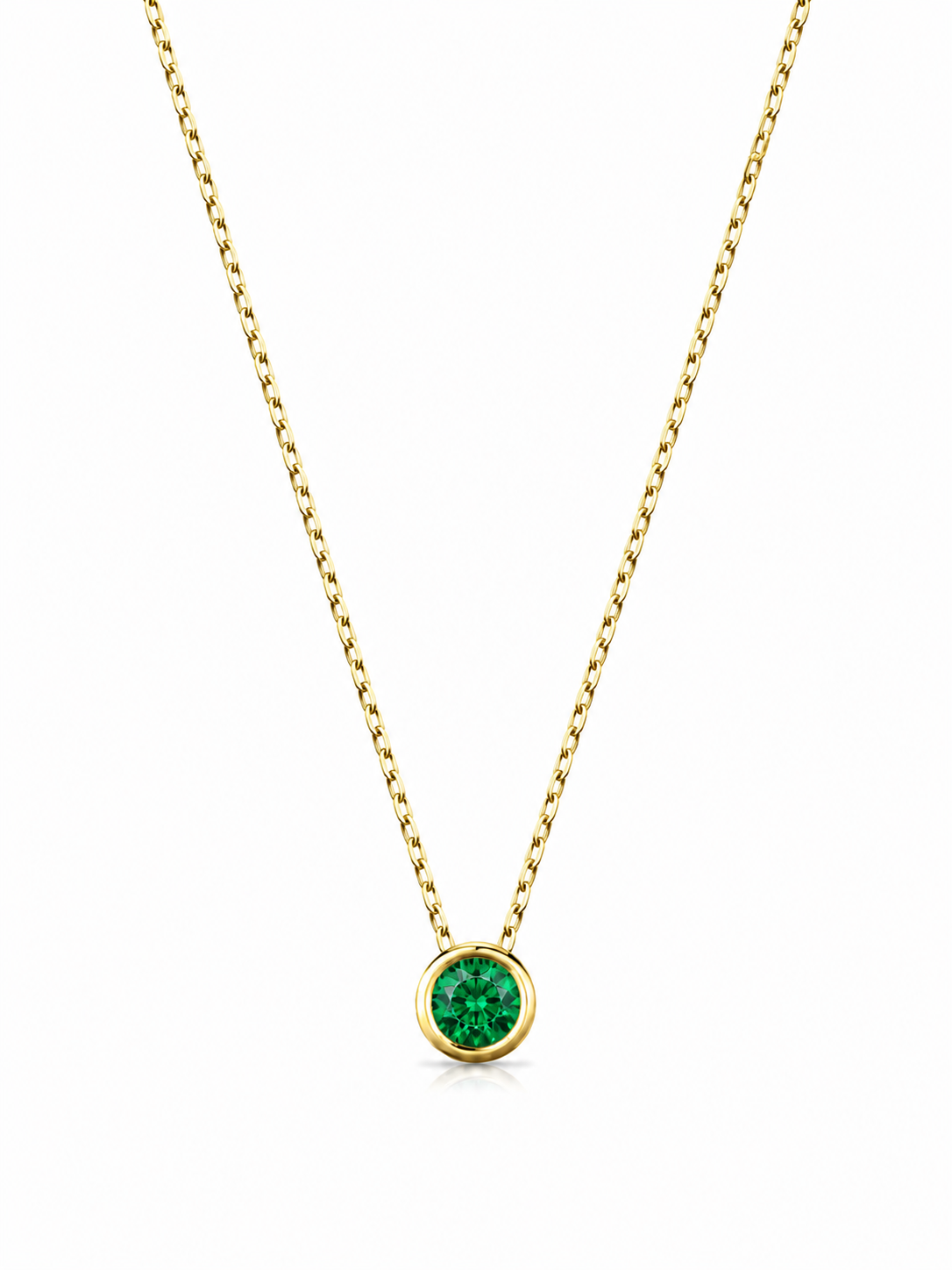 Mayıs Emerald Birthstone Kolye