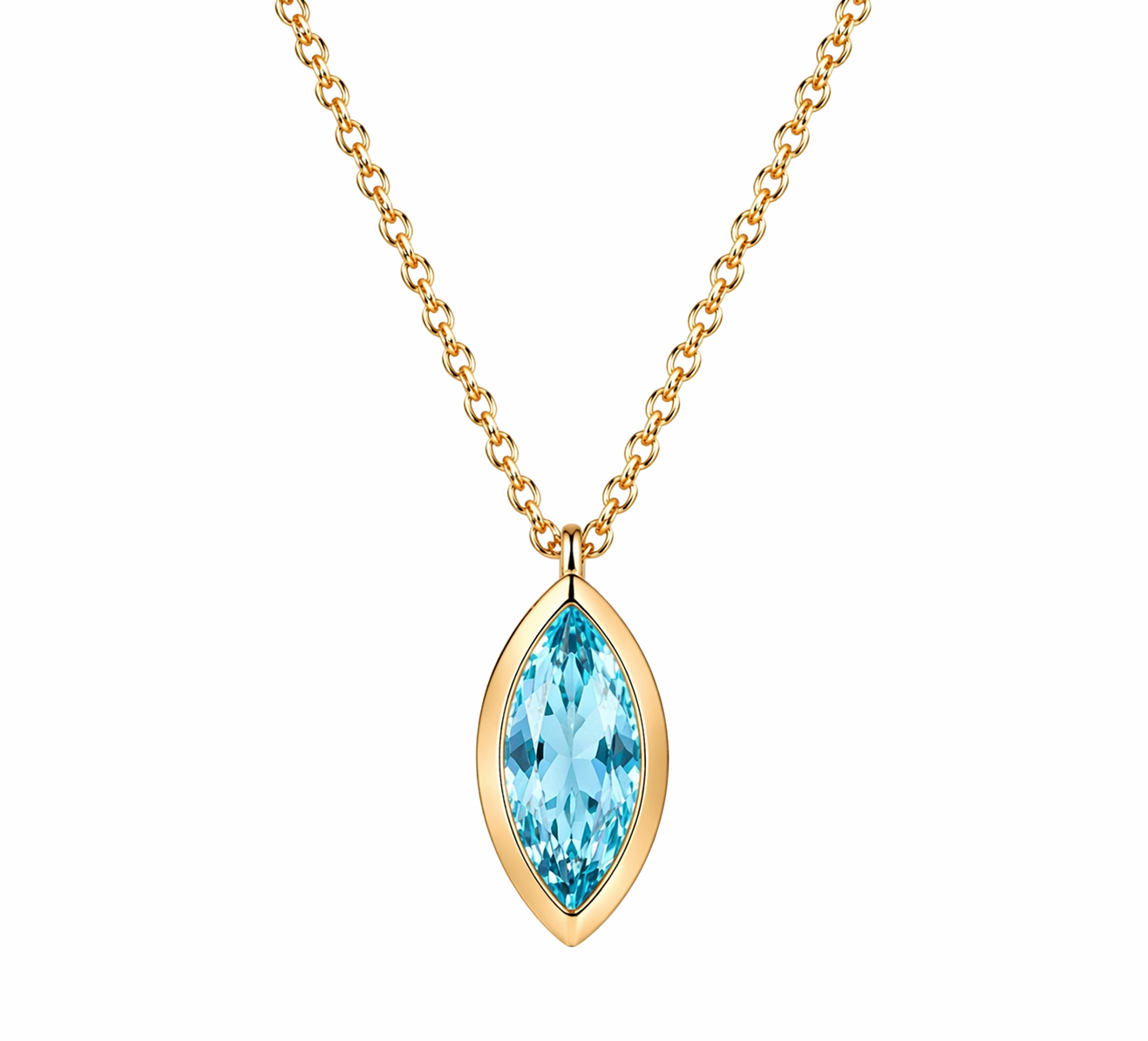 Mart Aquamarine Birthstone Kolye